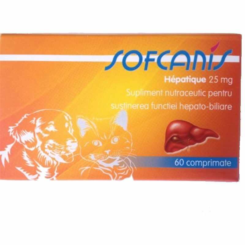 Sofcanis Caine & Pisica Hepatique, 25 mg/ 60 comprimate