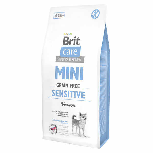 Brit Care Mini Sensitive, XS-S, Vânat, hrană uscată fără cereale câini, sensibilităţi digestive, 7kg