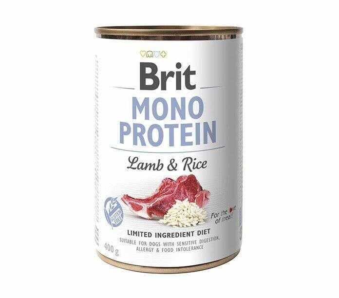 Brit Mono Protein, Conserva caini, miel si orez 400 g