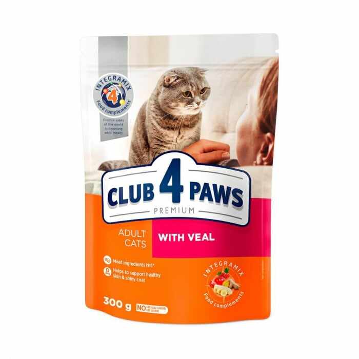 Club 4 Paws Premium Hrana uscata pisici adulte, cu Vita, 300g
