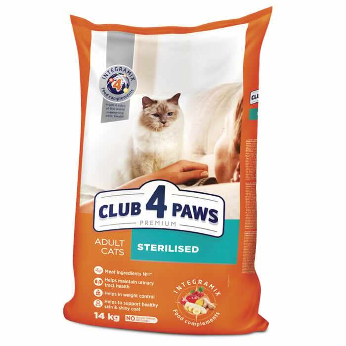 Club 4 Paws Premium Sterilizate Hrana uscata pisici adulte, 14kg
