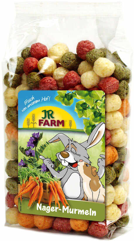 JR FARM Rodent Marbels, hrană complementară rozătoare şi iepuri pitici 150g