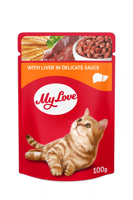 My Love Hrana umeda pisici - cu Ficat in sos, set 24 0,1kg