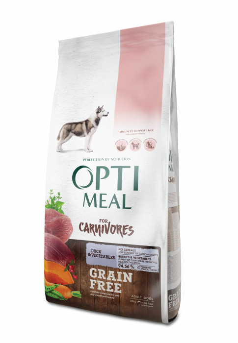 Optimeal Grain Free Hrana uscata caini adulti - rata si legume, 20 kg