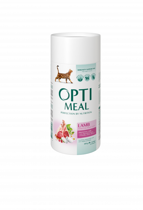 Optimeal Sensitive Hrana uscata pisici adulte - cu Miel, 0,65kg