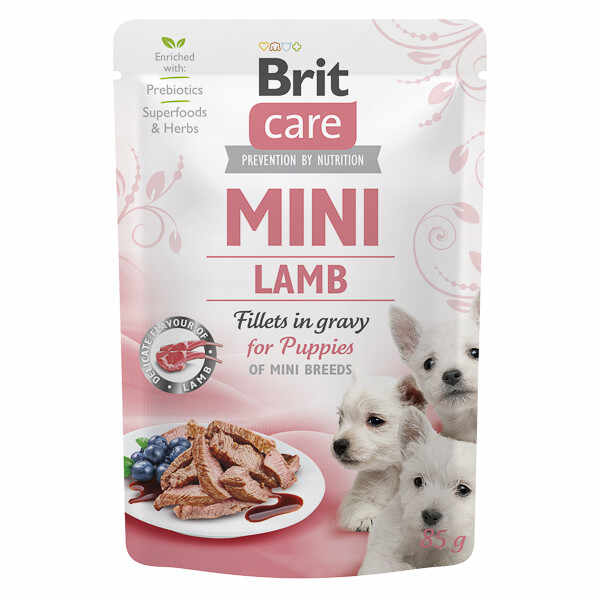 Brit Care Mini Puppy, XS-S, File Miel, plic hrană umedă câini junior, (în sos), 85g