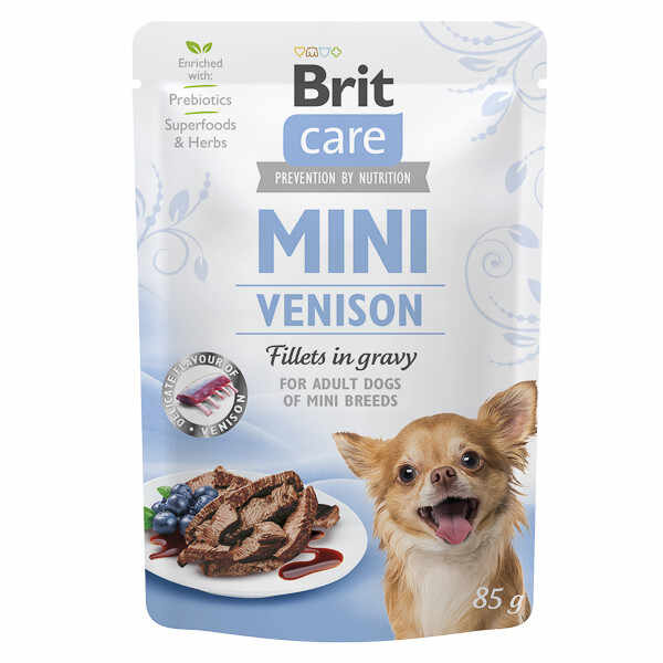 Brit Care Mini, XS-S, File Vânat, plic hrană umedă câini, (în sos), 85g