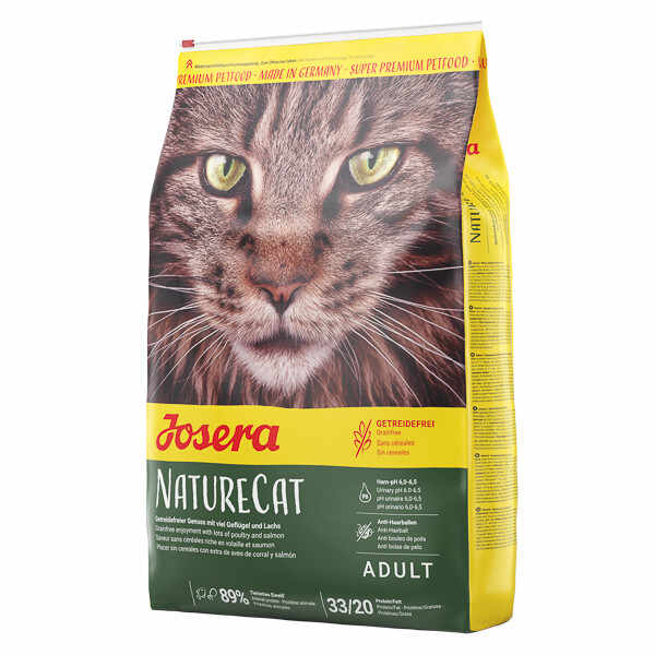 Josera Naturecat, Pui și Somon, hrană uscată fară cereale pisici, 10kg