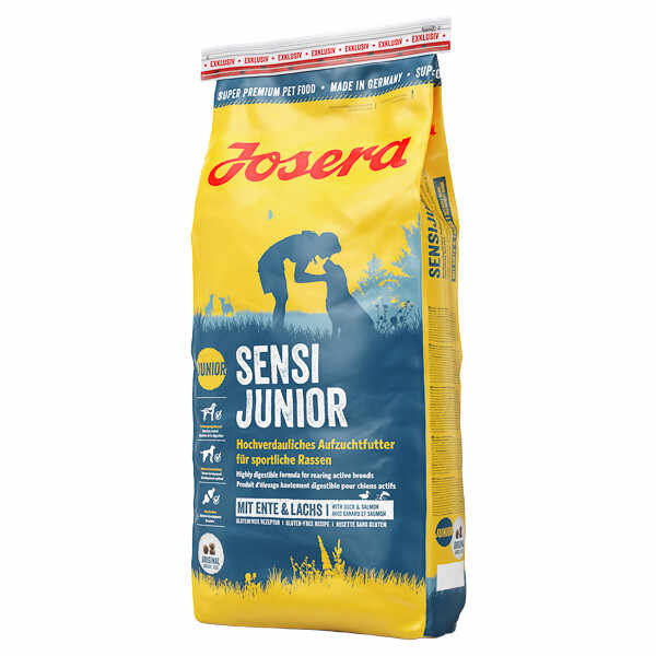 Josera Sensi Junior, XS-XL, Rață și Somon, hrană uscată câini junior, 15kg