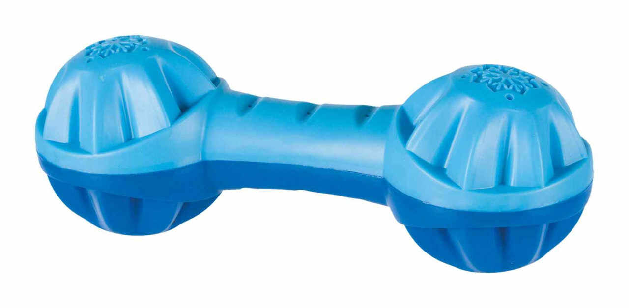 Jucărie de racire pentru câini Dumbbell Termoplastic, 18 cm, 33694