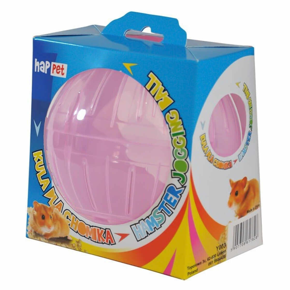 Jucărie pentru hamsteri bila, roz, 14,5 cm, Y016
