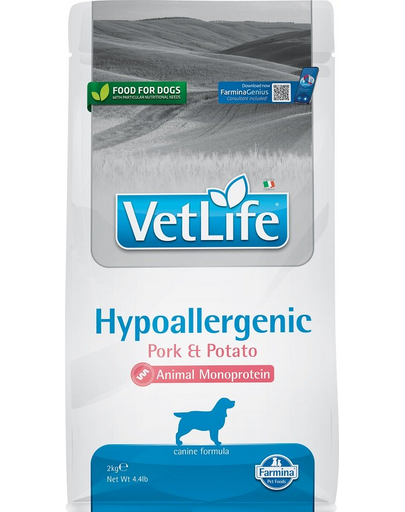 FARMINA VetLife Hypoallergenic Adult Pork Hrana dietetica pentru caini, cu porc 2 kg
