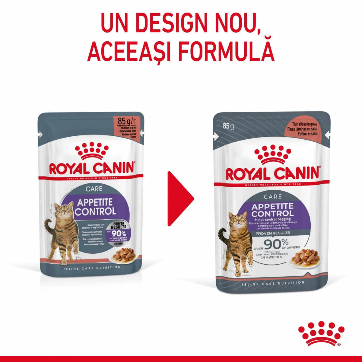 Royal Canin Appetite Control Care, hrană umedă pisici, adult sterilizat, reglarea apetitului, (în sos), 12 x 85g