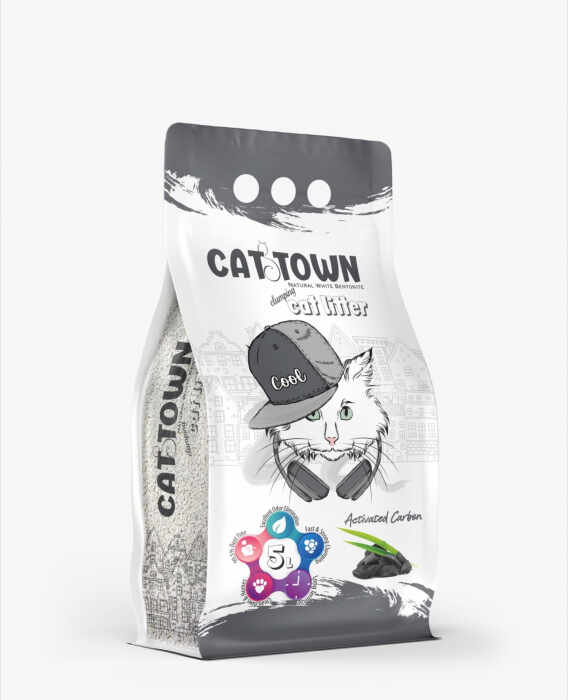 Asternut Igienic Cat Town Carbon Activ pentru Pisici 5 l