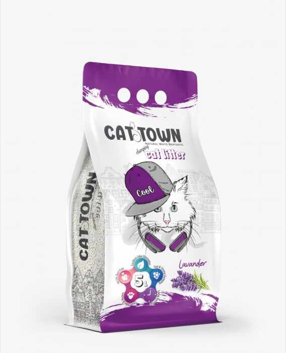 Asternut Igienic Cat Town Lavanda pentru Pisici 5 l