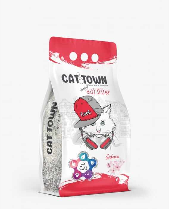 Asternut Igienic Cat Town Sakura pentru Pisici 5l