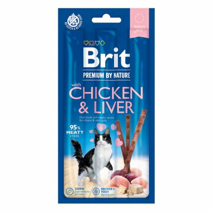 Brit Premium By Nature Cat Sticks With Chicken and Liver (3 sticks)