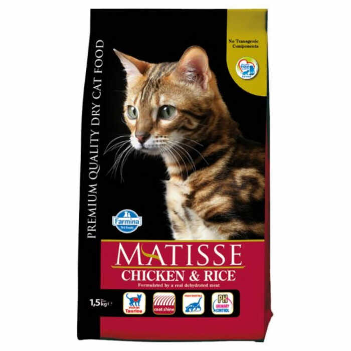 Matisse hrana uscata pentru pisici cu pui si orez 1,5 kg