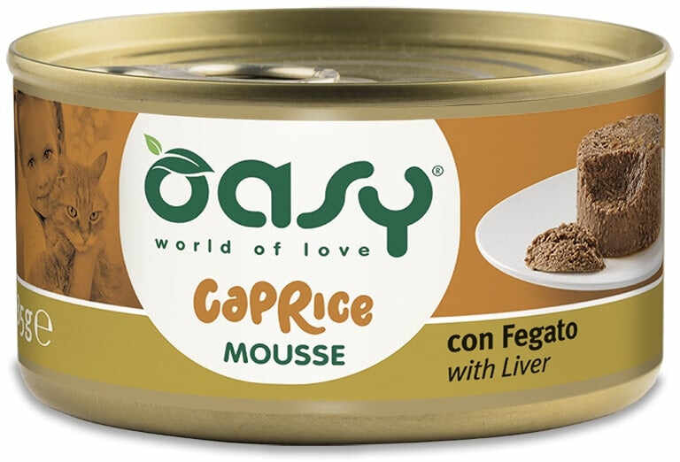 OASY CAPRICE Conservă pentru pisici, Mousse cu Ficat 85g