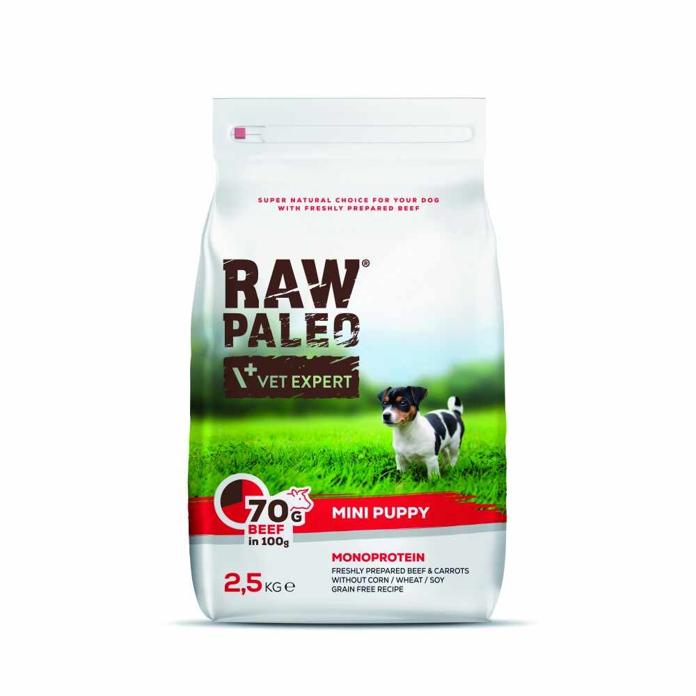 Raw Paleo Puppy, Rase Mici, cu Vita 2.5 Kg